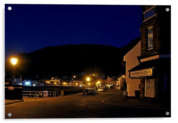 Lynmouth Nightlife!  Acrylic by graham young