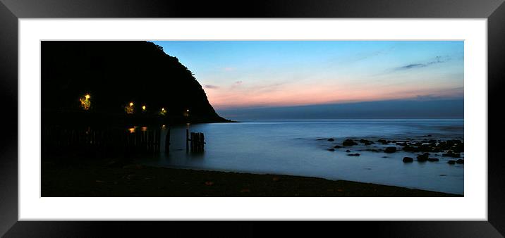 Lynmouth Bay at Night  Framed Mounted Print by graham young