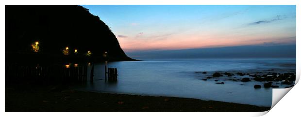 Lynmouth Bay at Night  Print by graham young