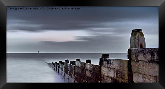 Groynes at Blyth Sands Framed Print by David Pringle