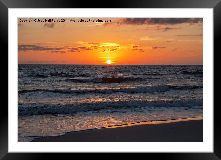 Beautiful Gulf Sunset Framed Mounted Print by Judy Hall-Folde