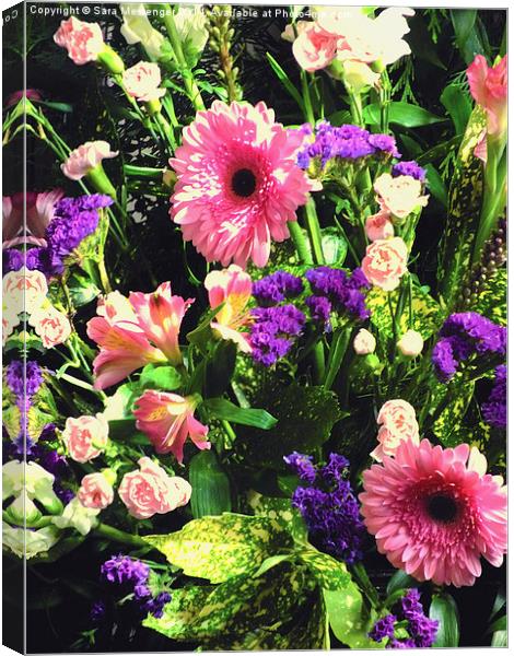  Flower bouquet  Canvas Print by Sara Messenger