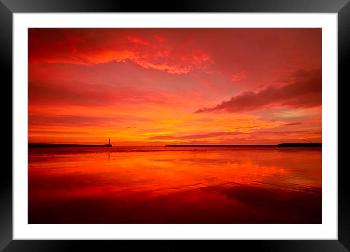  Roker sunrise Framed Mounted Print by Jim Doneathy