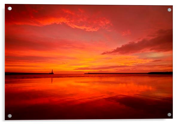 Roker sunrise Acrylic by Jim Doneathy