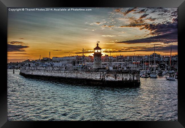  Ramsgate harbour at sunset Framed Print by Thanet Photos