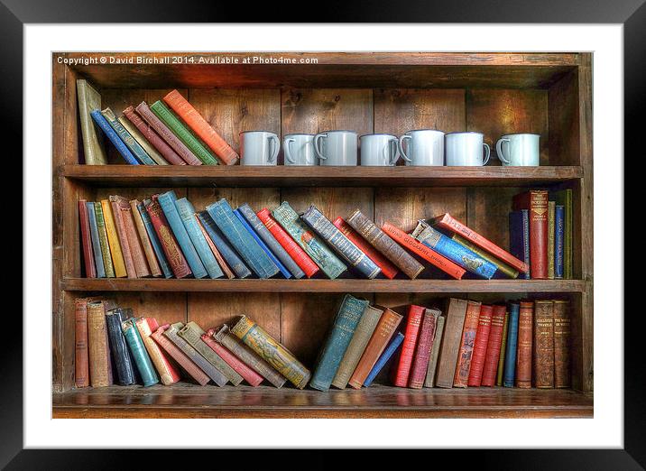  Tyneham School Bookcase Framed Mounted Print by David Birchall
