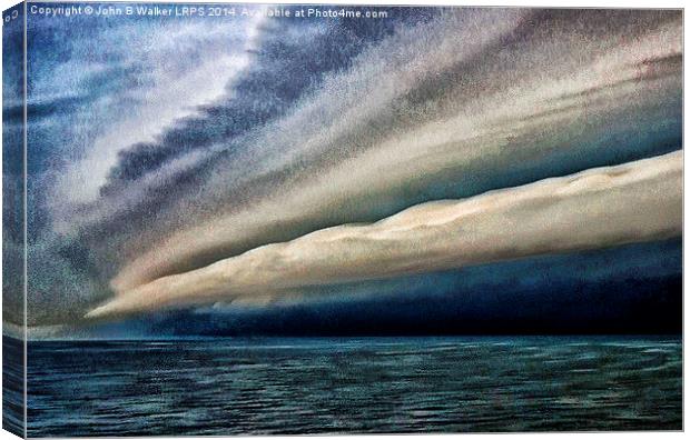  Storm Front at Sea Canvas Print by John B Walker LRPS