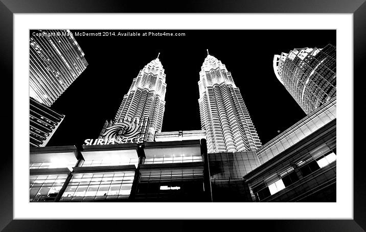  KLCC & Petronas Towers Framed Mounted Print by Mark McDermott