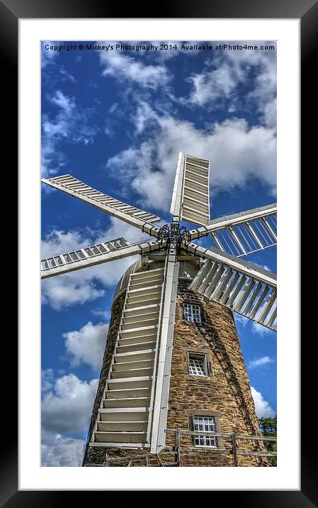  Heage Windmill Framed Mounted Print by rawshutterbug 