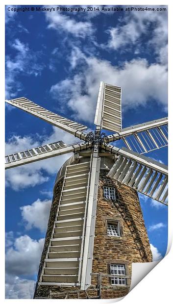  Heage Windmill Print by rawshutterbug 