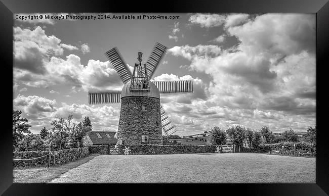 Working Heage Windmill Framed Print by rawshutterbug 