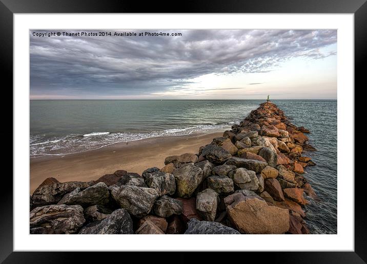 Stone breakwater Framed Mounted Print by Thanet Photos