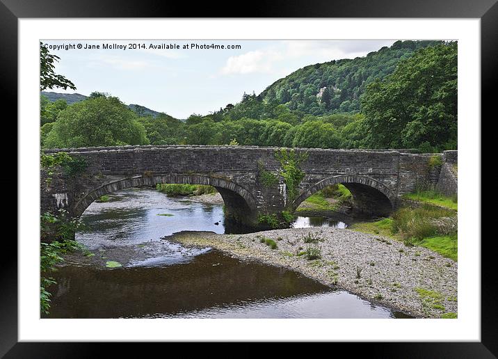 River Dwyryd Bridge Framed Mounted Print by Jane McIlroy