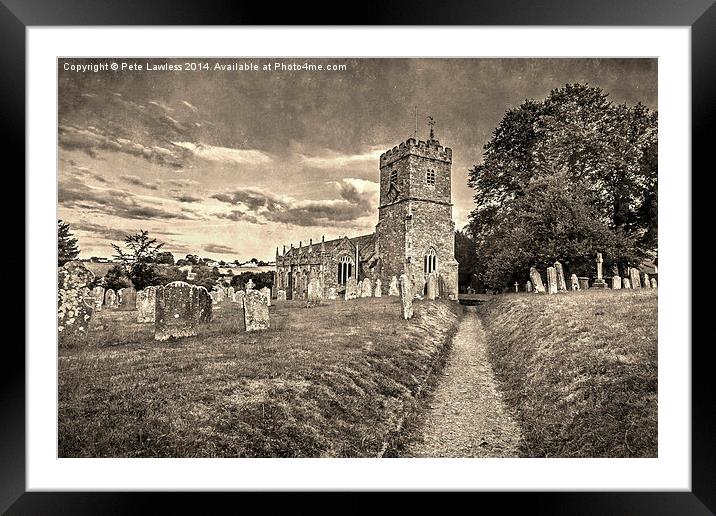   St Cyres and St Julitta Church, Exeter vintage f Framed Mounted Print by Pete Lawless