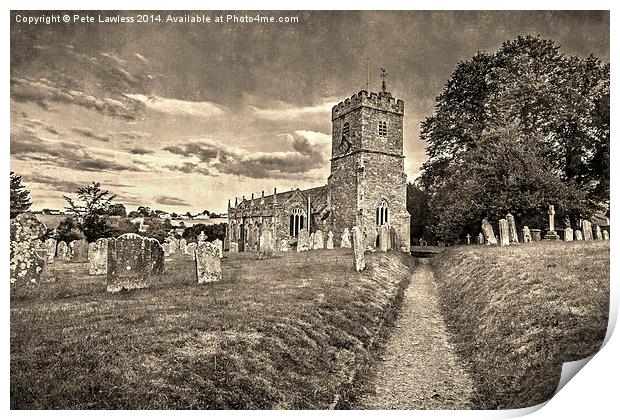   St Cyres and St Julitta Church, Exeter vintage f Print by Pete Lawless