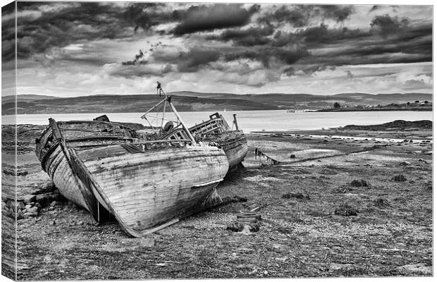  Salen Wrecks, Isle of Mull Canvas Print by Ian Young