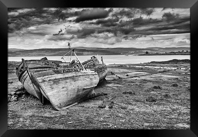  Salen Wrecks, Isle of Mull Framed Print by Ian Young