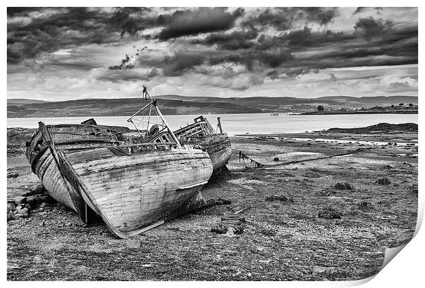  Salen Wrecks, Isle of Mull Print by Ian Young