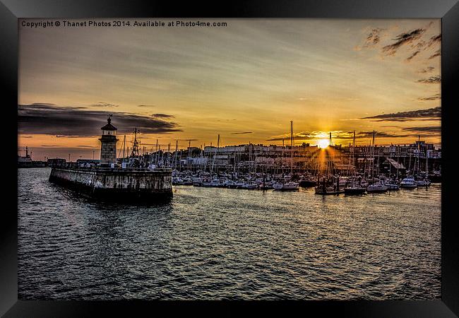  Harbour sunset Framed Print by Thanet Photos