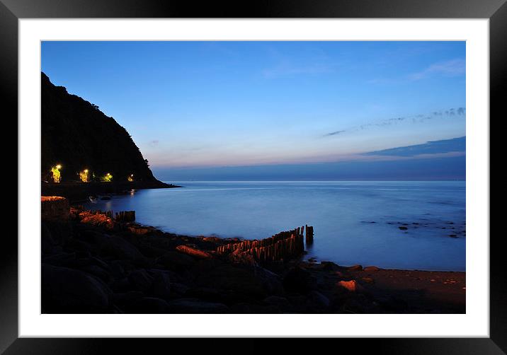 Lynmouth Bay Sunset  Framed Mounted Print by graham young