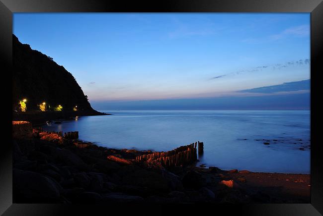 Lynmouth Bay Sunset  Framed Print by graham young