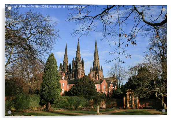  Lichfield Cathedral Acrylic by Diane Griffiths