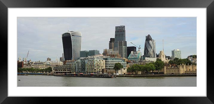  The City of London skyline  panarama Framed Mounted Print by David French