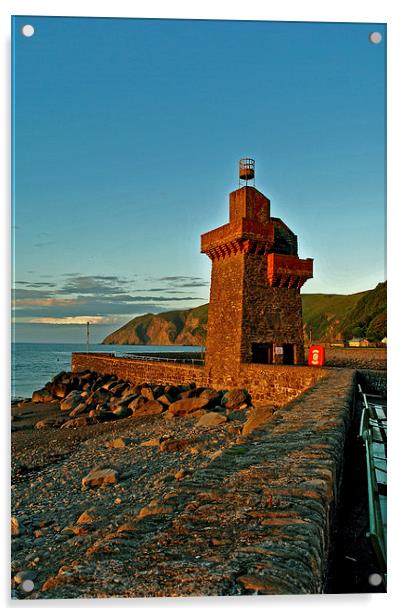 The Rhenish Tower at Lynmouth  Acrylic by graham young