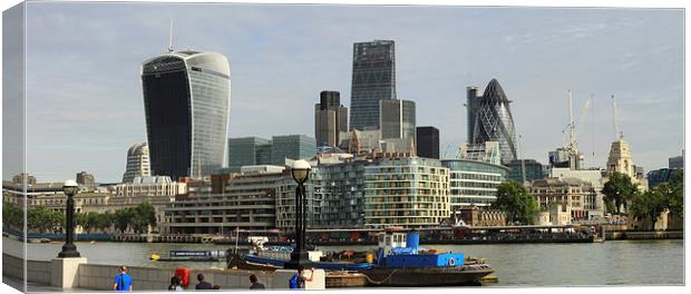  The City of London skyline  panarama Canvas Print by David French