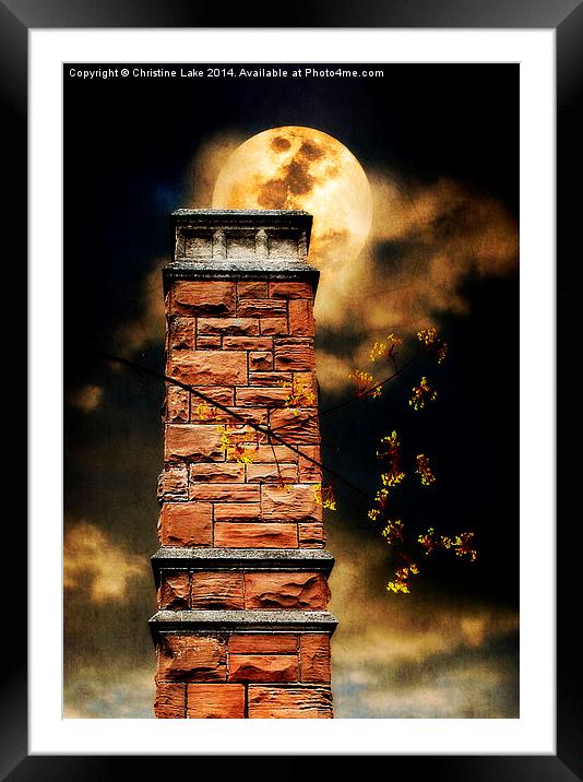 Tower By Moonlight  Framed Mounted Print by Christine Lake