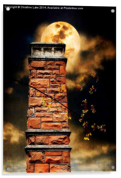 Tower By Moonlight  Acrylic by Christine Lake