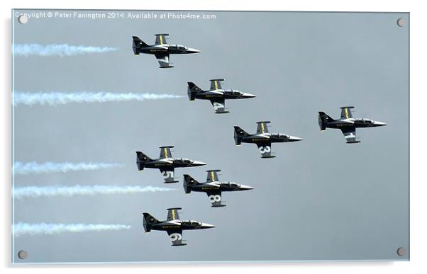Breitling Display Team Over The Skies Of The UK Acrylic by Peter Farrington