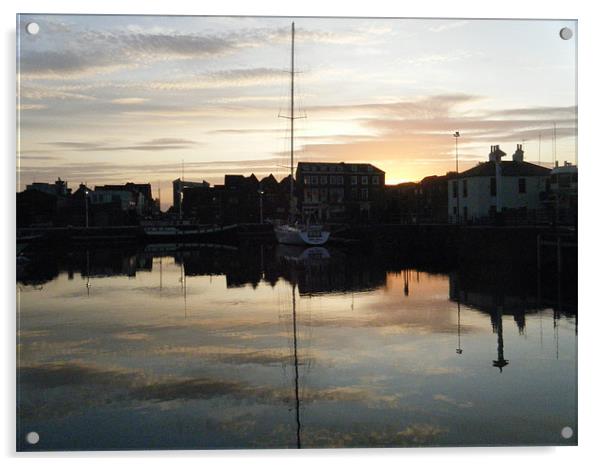 morning quayside Acrylic by Martin Parkinson