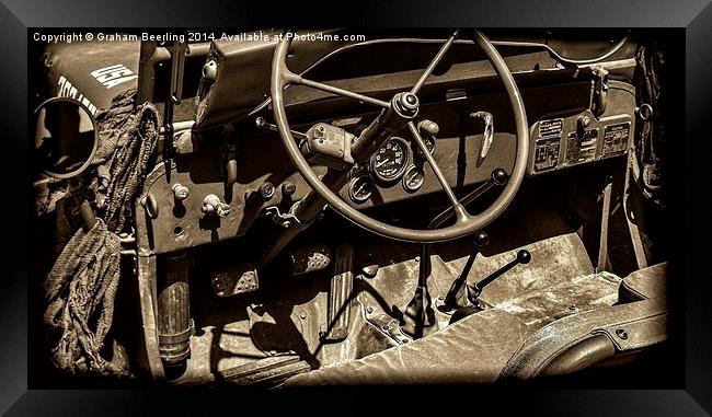  WW2 Jeep Framed Print by Graham Beerling