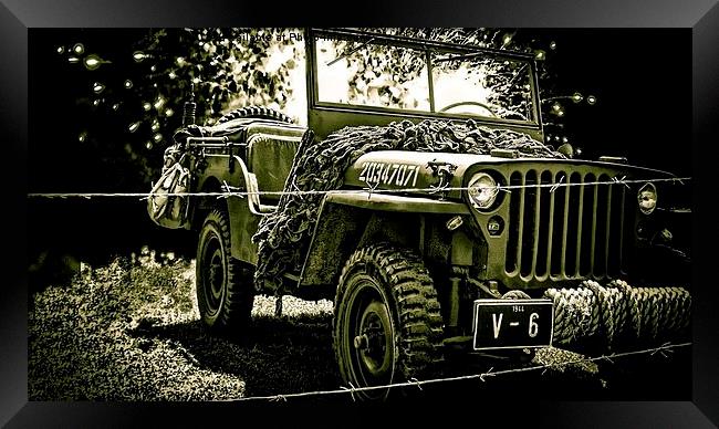  WW2 Jeep Framed Print by Graham Beerling
