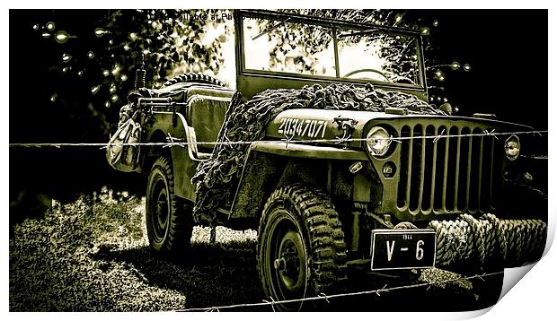  WW2 Jeep Print by Graham Beerling