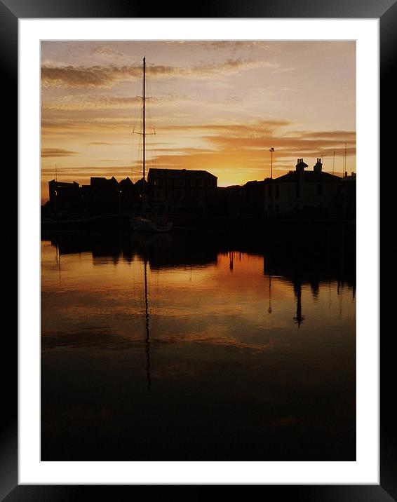 Morning silhouette Framed Mounted Print by Martin Parkinson