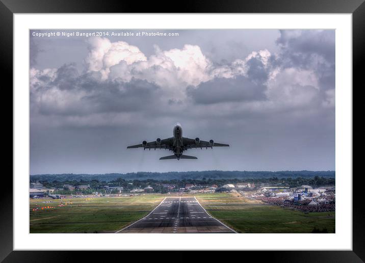  Airbus A380 Framed Mounted Print by Nigel Bangert