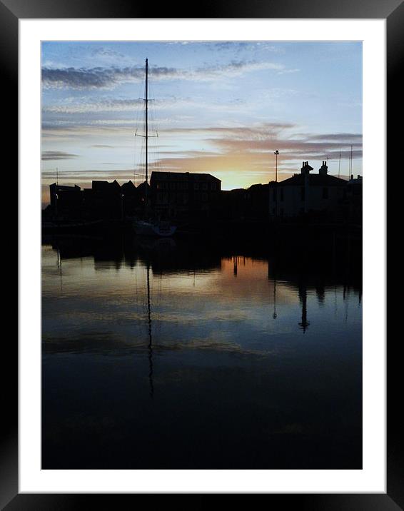 dawn silhouette Framed Mounted Print by Martin Parkinson