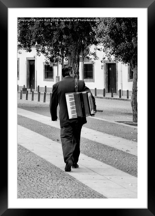  Street Musician Framed Mounted Print by Lynn Bolt