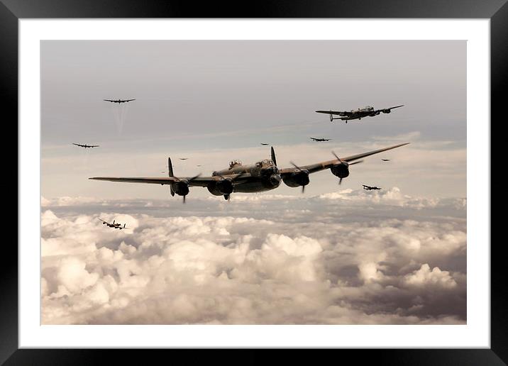 Lancasters Form Up Framed Mounted Print by J Biggadike