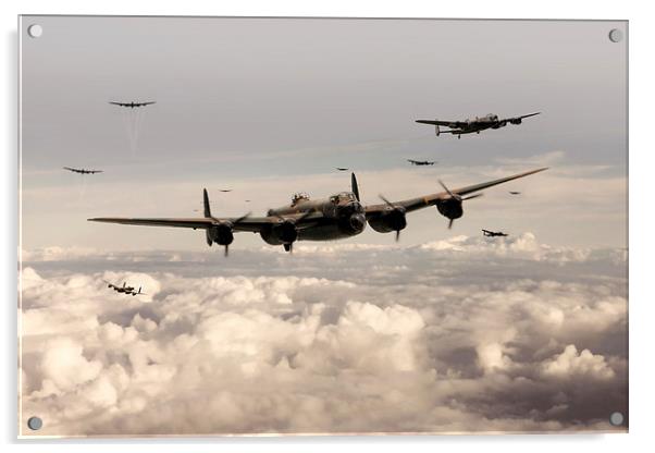 Lancasters Form Up Acrylic by J Biggadike