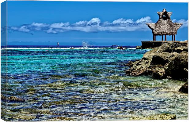 Caribbean Sea  Canvas Print by Valerie Paterson