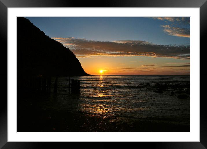Lynmouth Sunset  Framed Mounted Print by graham young