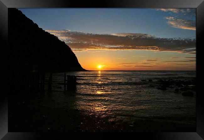 Lynmouth Sunset  Framed Print by graham young