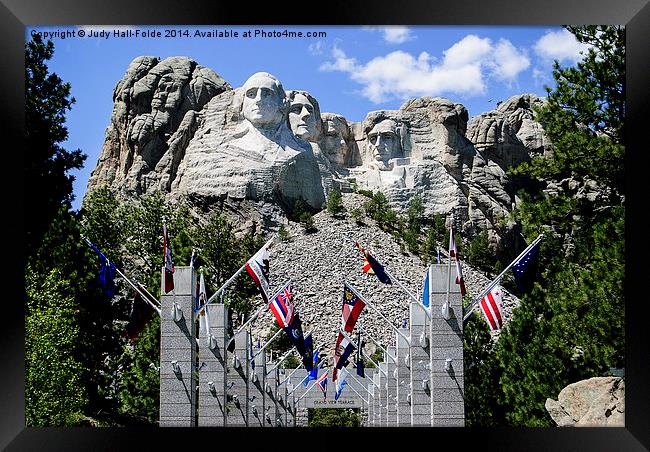  Presidents Rock Framed Print by Judy Hall-Folde
