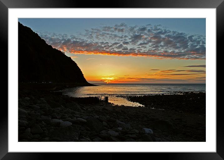 Sunset at Lynmouth  Framed Mounted Print by graham young