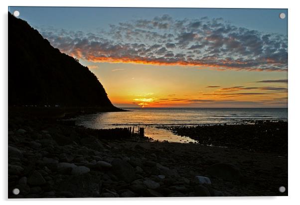 Sunset at Lynmouth  Acrylic by graham young