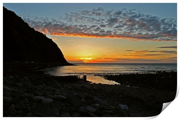 Sunset at Lynmouth  Print by graham young