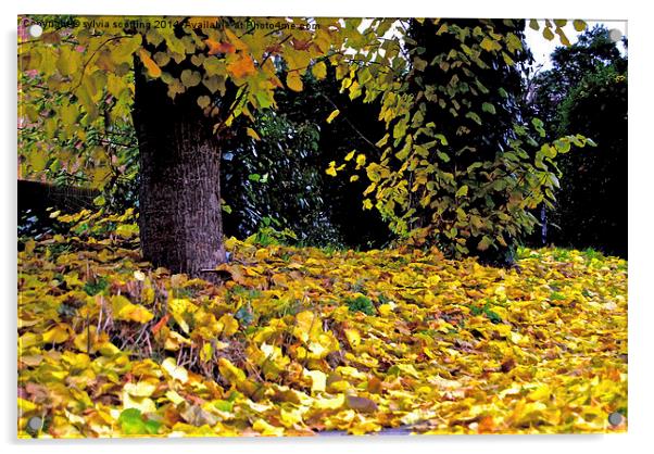  Autumn Leaves Acrylic by sylvia scotting